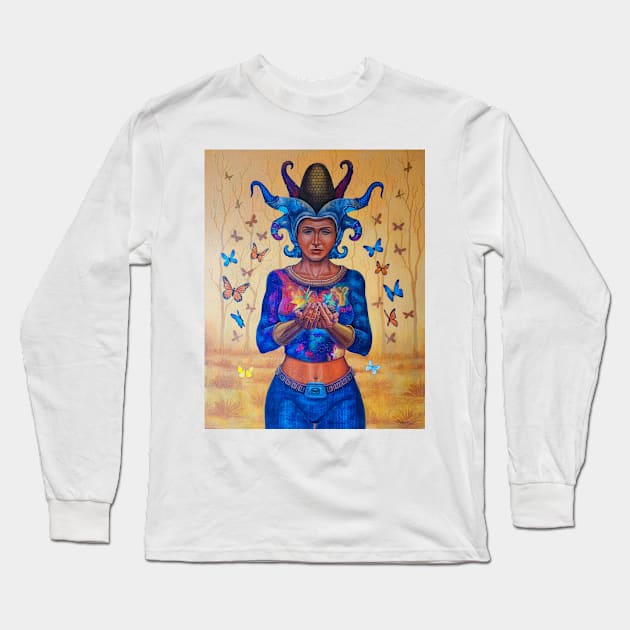 Diosa del maíz Long Sleeve T-Shirt by Criss Agred Design